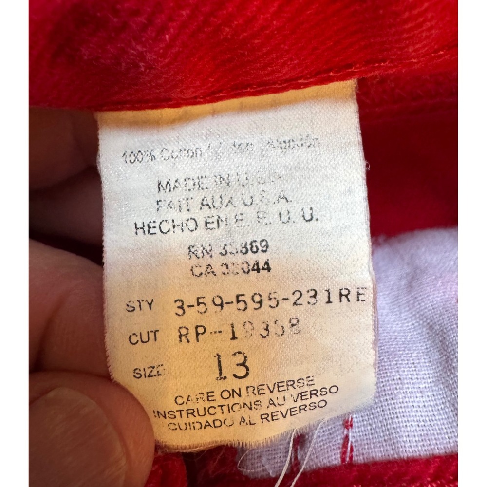 Vintage Roper Red High Waisted Western Jeans Straight Leg Made in USA Size 13 - Picture 6 of 11